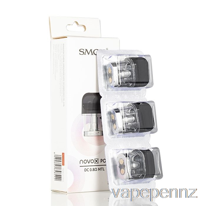 SMOK NOVO X Replacement Pods 0.8ohm MESHED Pods VAPE NZ
